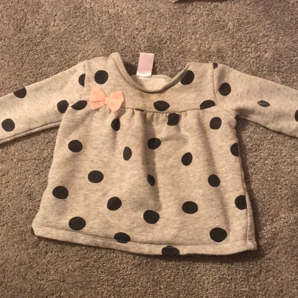Long sleeve polka dot shirt